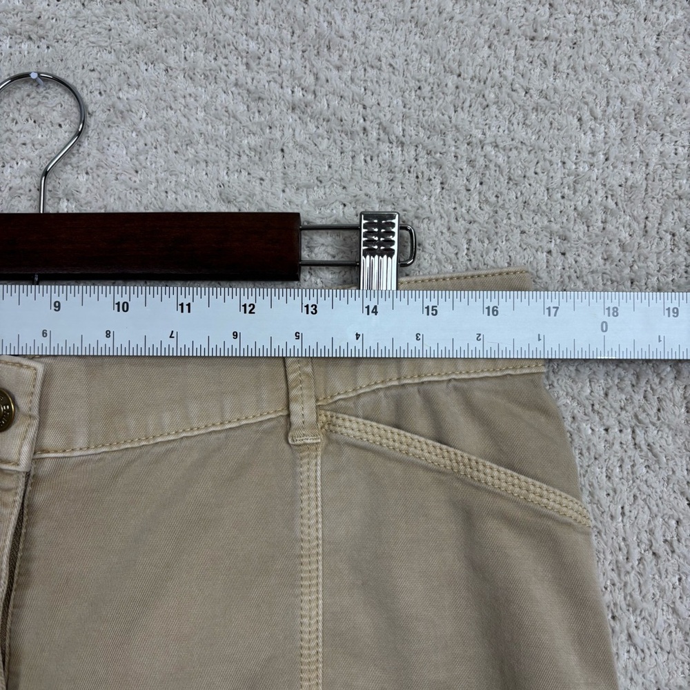 Chico's Pants Womens 2R/Lg 12 Khaki Flat Front Stretch Waistband Straight Leg‎ - Picture 7 of 14
